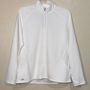 Adidas Women’s 2XL White Full Zip Track Jacket NWT Athletic Lightweight Gym